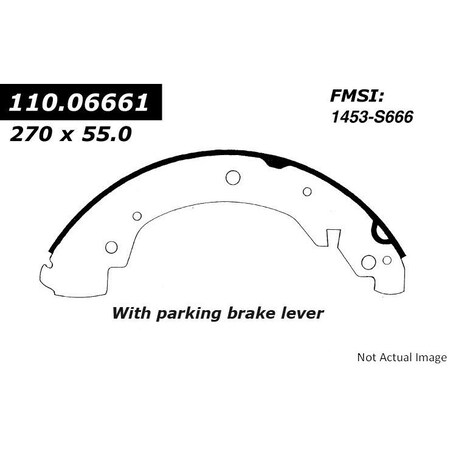 Centric Parts Premium Brake Shoes, 111.06661 111.06661